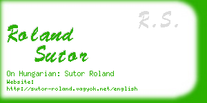 roland sutor business card
